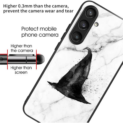 For Samsung Galaxy S23 FE Protective Phone Case Tempered Glass Pattern Printing