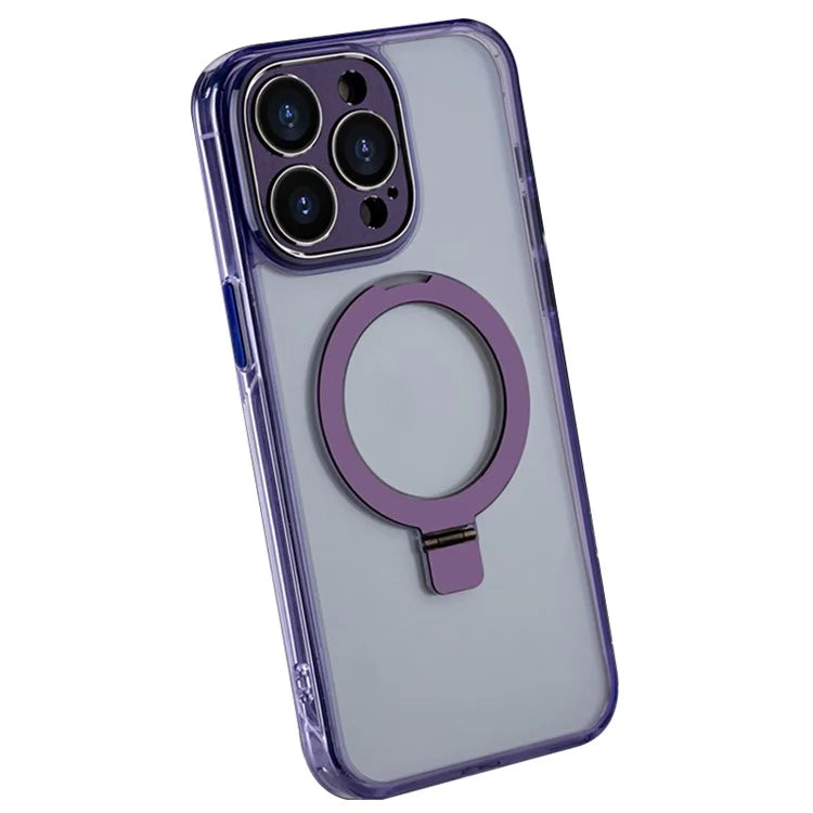 For iPhone 14 Pro Slim Case TPU+PC Kickstand Phone Case Compatible with MagSafe