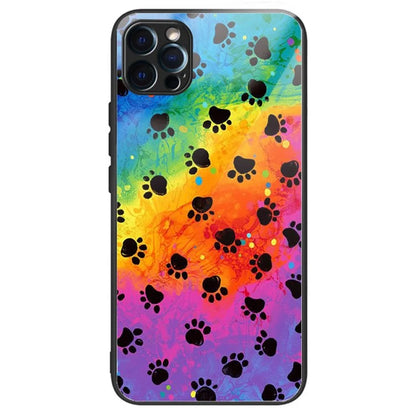 For iPhone 15 Pro Phone Case Pattern Printing Tempered Glass Back Cover
