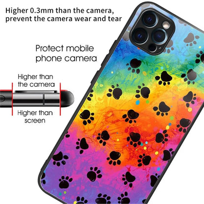 For iPhone 15 Pro Phone Case Pattern Printing Tempered Glass Back Cover