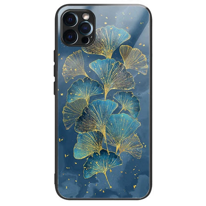 For iPhone 15 Pro Phone Case Pattern Printing Tempered Glass Back Cover