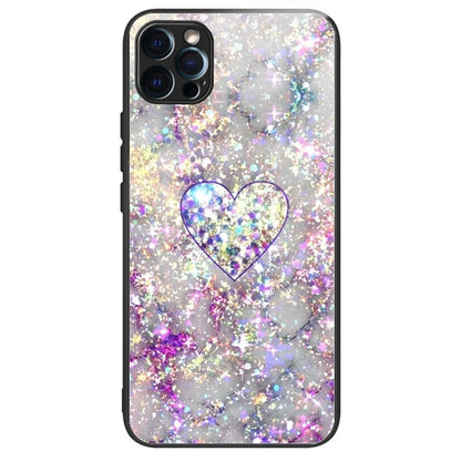 For iPhone 15 Pro Phone Case Pattern Printing Tempered Glass Back Cover
