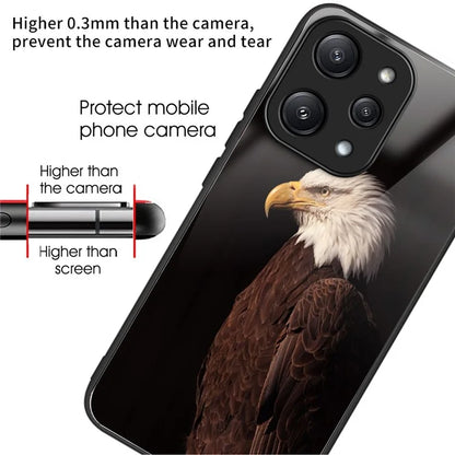 For Xiaomi Redmi 12 5G (Global) / Poco M6 Pro 5G Phone Case TPU Frame Tempered Glass Back Cover