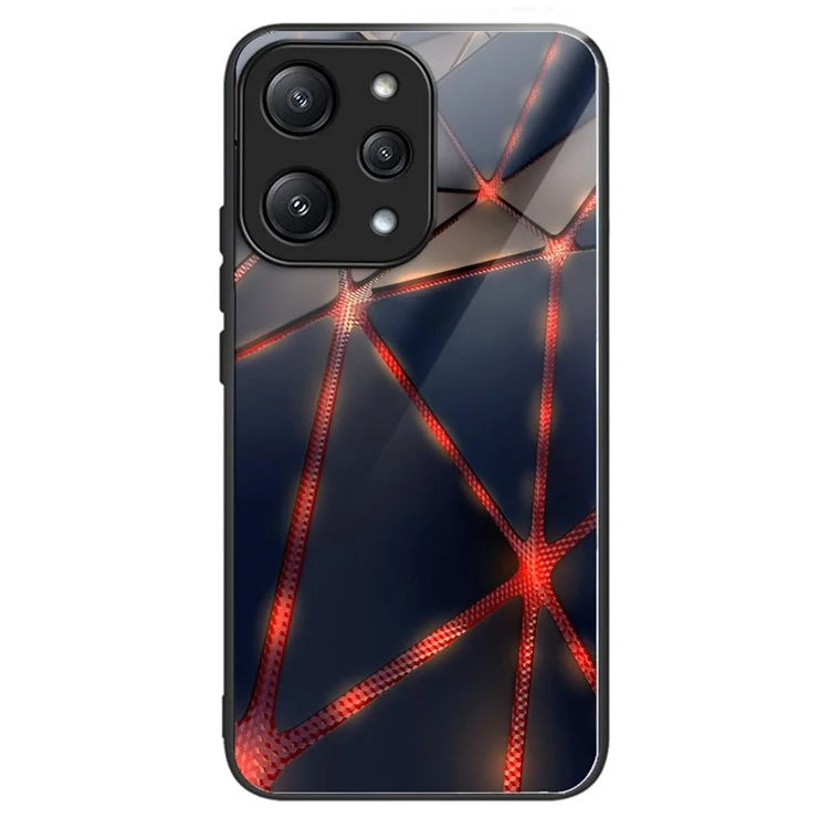 For Xiaomi Redmi 12 5G (Global) / Poco M6 Pro 5G Phone Case TPU Frame Tempered Glass Back Cover