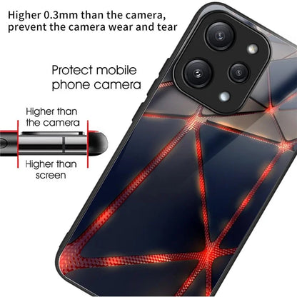 For Xiaomi Redmi 12 5G (Global) / Poco M6 Pro 5G Phone Case TPU Frame Tempered Glass Back Cover