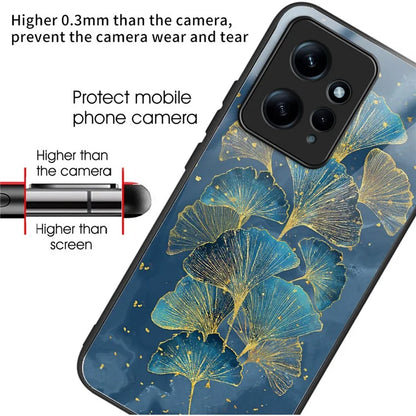 For Xiaomi Redmi Note 12 4G Phone Case Tempered Glass+TPU Anti-drop Cover