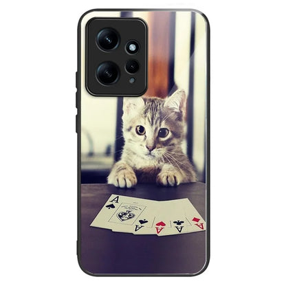 For Xiaomi Redmi Note 12 4G Phone Case Tempered Glass+TPU Anti-drop Cover