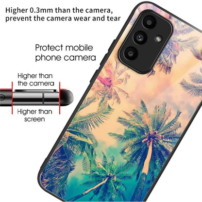 For Samsung Galaxy A15 4G / 5G Tempered Glass Case Drop-proof Protection Pattern Print