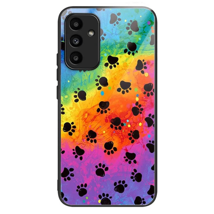 For Samsung Galaxy A15 4G / 5G Tempered Glass Case Drop-proof Protection Pattern Print