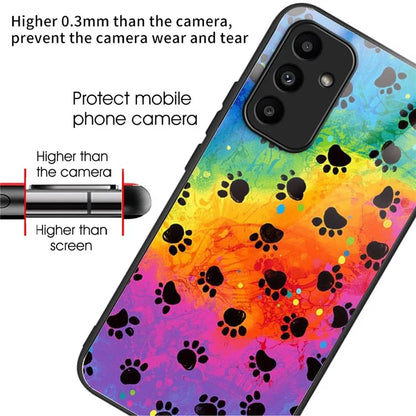 For Samsung Galaxy A15 4G / 5G Tempered Glass Case Drop-proof Protection Pattern Print