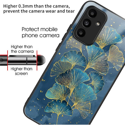 For Samsung Galaxy A15 4G / 5G Tempered Glass Case Drop-proof Protection Pattern Print