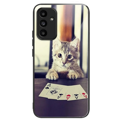 For Samsung Galaxy A15 4G / 5G Tempered Glass Case Drop-proof Protection Pattern Print