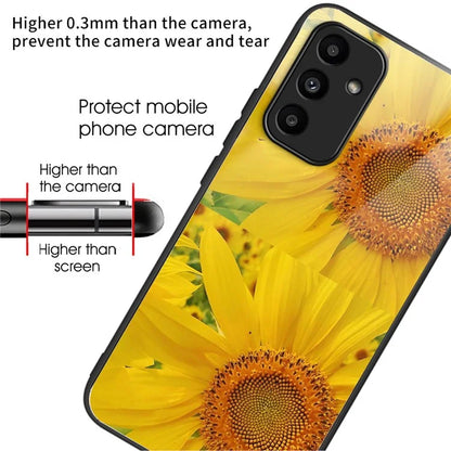 For Samsung Galaxy A15 4G / 5G Tempered Glass Case Drop-proof Protection Pattern Print