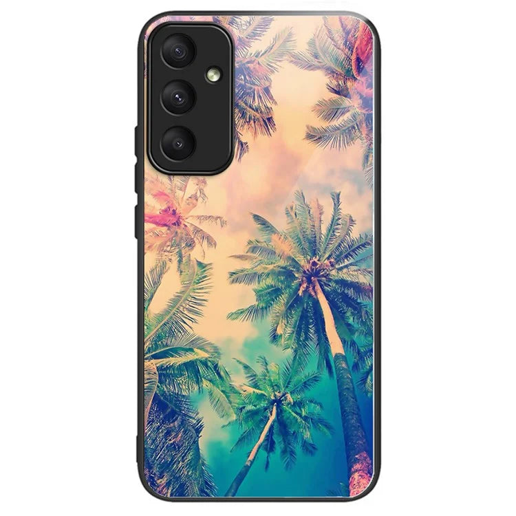 For Samsung Galaxy A55 5G Tempered Glass Phone Case with TPU Frame