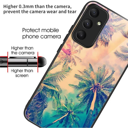 For Samsung Galaxy A35 5G Phone Case Drop-proof Tempered Glass Cover