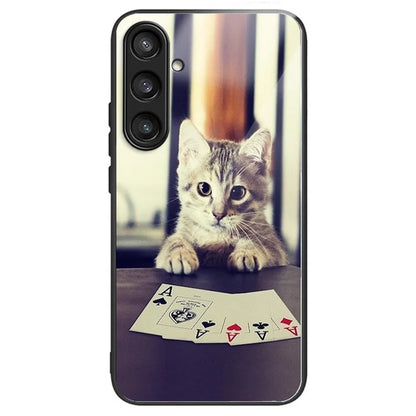 For Samsung Galaxy S24+ Phone Case Tempered Glass Back + TPU Frame