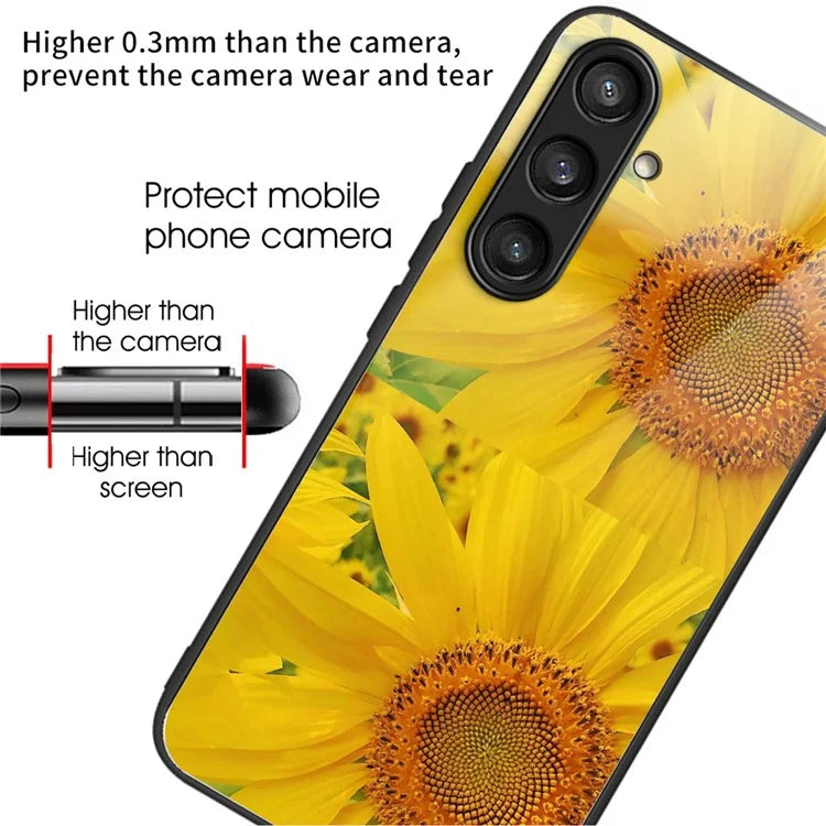 For Samsung Galaxy S24+ Phone Case Tempered Glass Back + TPU Frame
