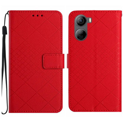 HT06 For ZTE Libero 5G IV Case PU Leather+TPU Litchi Texture Phone Stand Cover