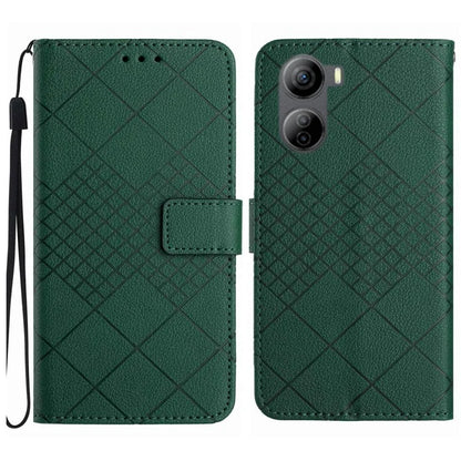 HT06 For ZTE Libero 5G IV Case PU Leather+TPU Litchi Texture Phone Stand Cover