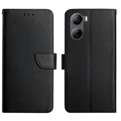 HT02 For ZTE Libero 5G IV Genuine Cow Leather Wallet Case Flip Phone Cover