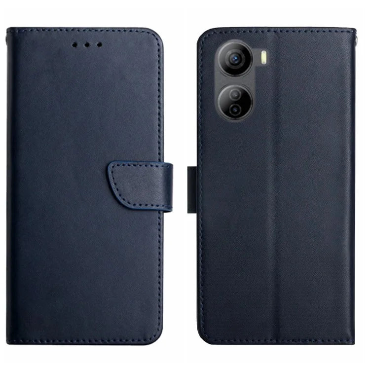 HT02 For ZTE Libero 5G IV Genuine Cow Leather Wallet Case Flip Phone Cover