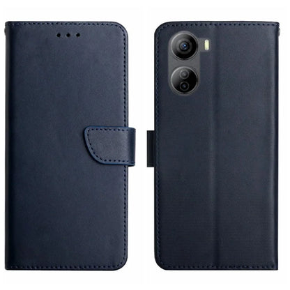 HT02 For ZTE Libero 5G IV Genuine Cow Leather Wallet Case Flip Phone Cover