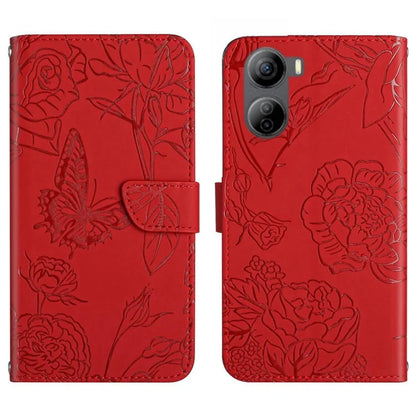 HT03 For ZTE Libero 5G IV Case Imprinted Leather Wallet Phone Cover with Long Strap