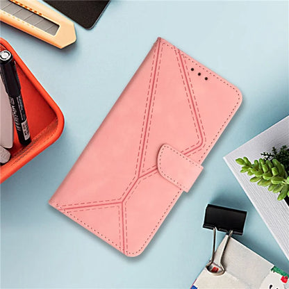 HT05 For Honor X8b 4G Magnetic Phone Case Leather Imprinted Line Cover with Wrist Strap