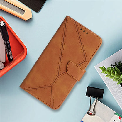 HT05 For Honor X8b 4G Magnetic Phone Case Leather Imprinted Line Cover with Wrist Strap