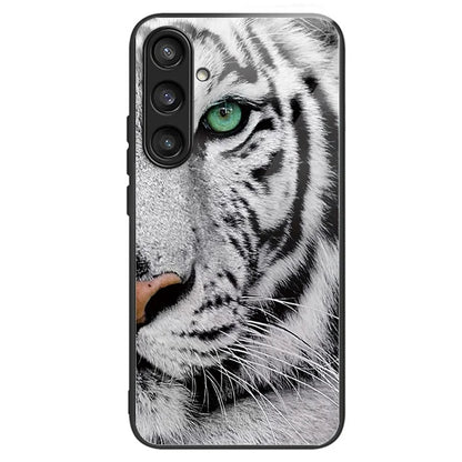 For Samsung Galaxy S23 FE Phone Case with Tempered Glass Back Shell Pattern Design