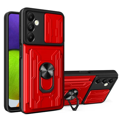 For Samsung Galaxy A05s 4G Case PC+TPU Card Holder Kickstand Phone Back Cover
