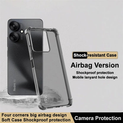 IMAK for Xiaomi Redmi 13C 5G / Redmi 13R 5G Clear TPU Case Anti-drop Airbag Protection