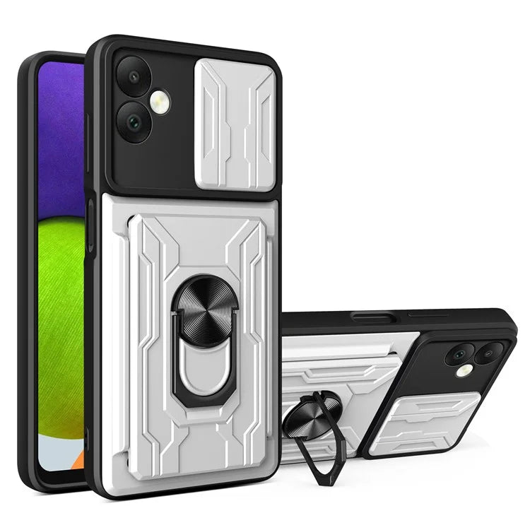 For Samsung Galaxy A05 4G Case Kickstand Anti-fall PC+TPU Phone Protector