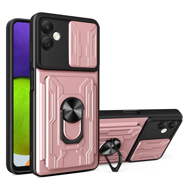 For Samsung Galaxy A05 4G Case Kickstand Anti-fall PC+TPU Phone Protector