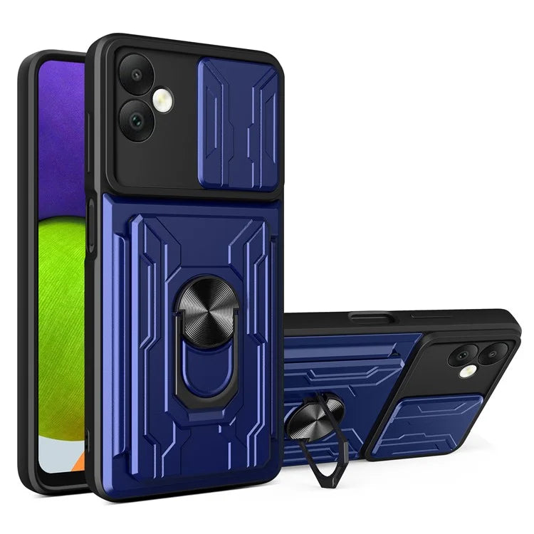 For Samsung Galaxy A05 4G Case Kickstand Anti-fall PC+TPU Phone Protector