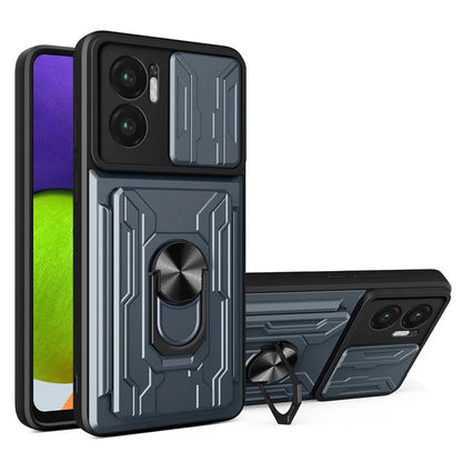 For Xiaomi Redmi 10 5G / Redmi Note 11E 5G / Redmi 10 Prime+ 5G Case PC+TPU Card Slots Cover