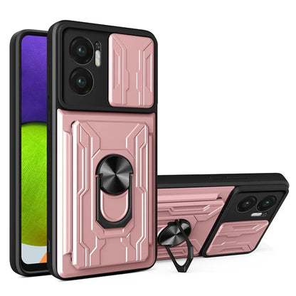 For Xiaomi Redmi 10 5G / Redmi Note 11E 5G / Redmi 10 Prime+ 5G Case PC+TPU Card Slots Cover