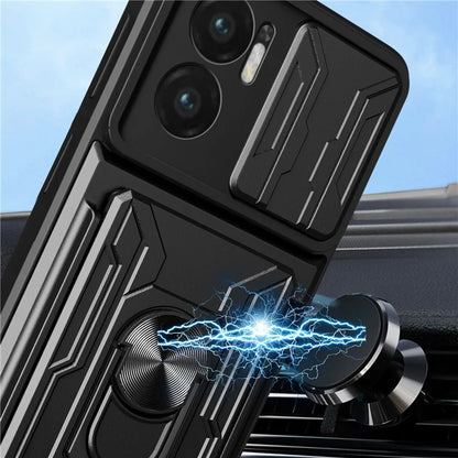 For Xiaomi Redmi 10 5G / Redmi Note 11E 5G / Redmi 10 Prime+ 5G Case PC+TPU Card Slots Cover