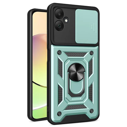 For Samsung Galaxy A05 4G Cell Phone Case Kickstand Cover with Slide Lens Window