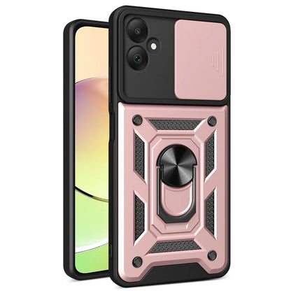 For Samsung Galaxy A05 4G Cell Phone Case Kickstand Cover with Slide Lens Window