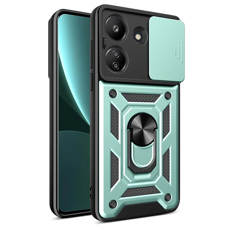 For Xiaomi Redmi 13C 4G / Poco C65 4G Case Anti-scratch TPU+PC Kickstand Phone Cover