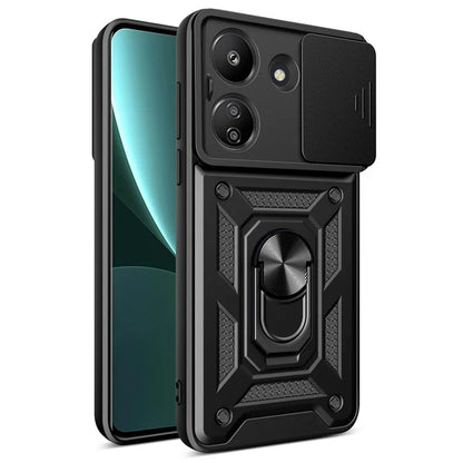 For Xiaomi Redmi 13C 4G / Poco C65 4G Case Anti-scratch TPU+PC Kickstand Phone Cover