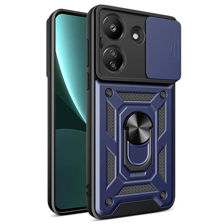 For Xiaomi Redmi 13C 4G / Poco C65 4G Case Anti-scratch TPU+PC Kickstand Phone Cover