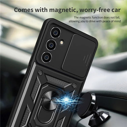 For Samsung Galaxy A05s 4G Cell Phone Case Slide Lens Protection Kickstand Back Shell