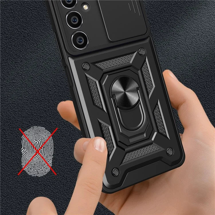 For Samsung Galaxy A05s 4G Cell Phone Case Slide Lens Protection Kickstand Back Shell