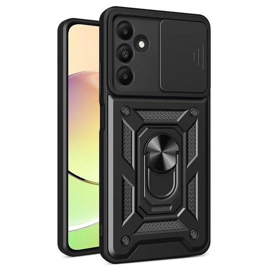 For Samsung Galaxy A15 4G / A15 5G Case Slide Lens Cover Anti-drop PC+TPU Protective Shell