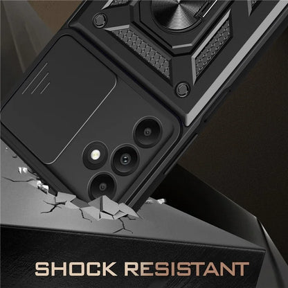 For Samsung Galaxy A15 4G / A15 5G Case Slide Lens Cover Anti-drop PC+TPU Protective Shell