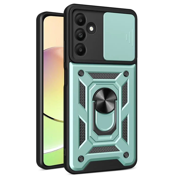 For Samsung Galaxy A15 4G / A15 5G Case Slide Lens Cover Anti-drop PC+TPU Protective Shell