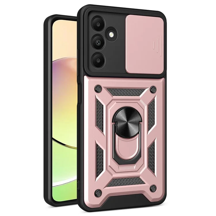For Samsung Galaxy A15 4G / A15 5G Case Slide Lens Cover Anti-drop PC+TPU Protective Shell