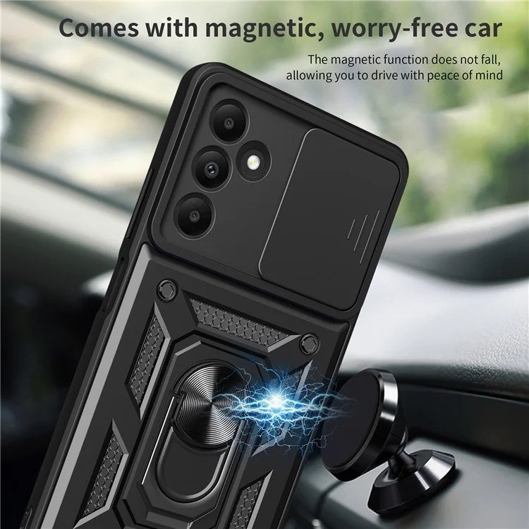 For Samsung Galaxy A15 4G / A15 5G Case Slide Lens Cover Anti-drop PC+TPU Protective Shell